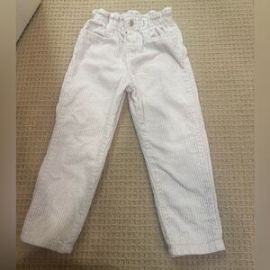 Zara Kids Cream Corduroy Pants